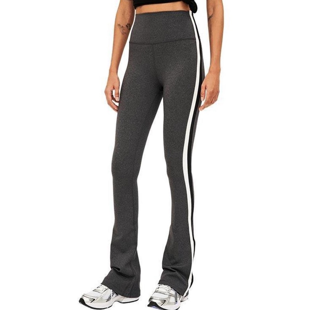 Splits59 Raquel High Waist Flare Pants with Side Stripe